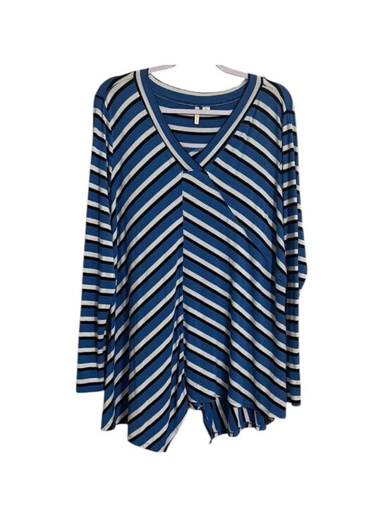 Tops - Striped Top Long Sleeve Blouse Shirt Top Size XL